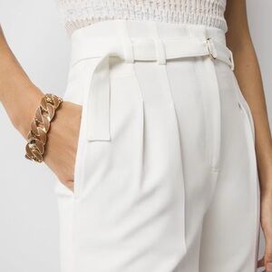 High-Rise Belted Tapered Ankle Pant